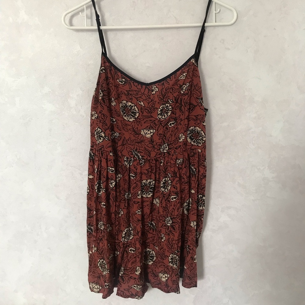 Rust floral romper